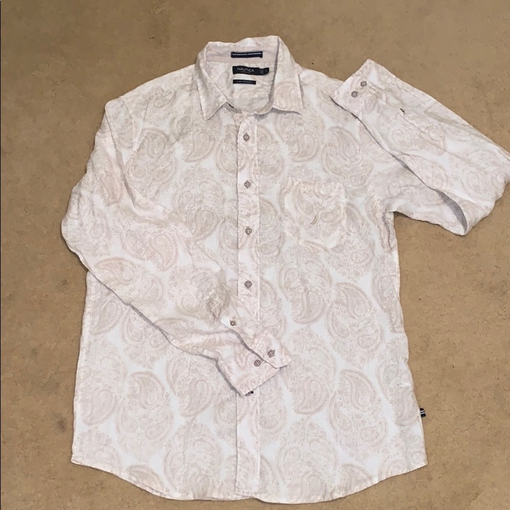 Nautica Men’s Casual Dress Shirt SIZE L